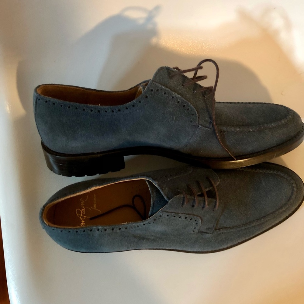 Blue suede shoes! Gorgeous brand new blue oxfords